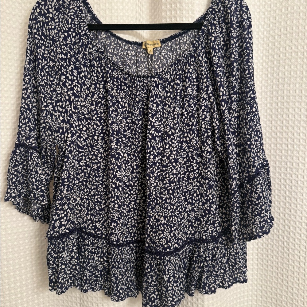 Democracy Navy Floral Women's Top